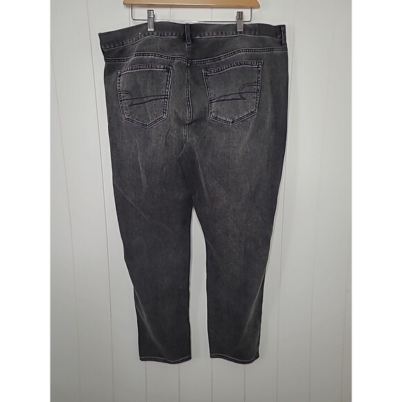 American Eagle Girlfriend Hi Rise Size 18 Jeans Reg Black Button fly stretch New - Picture 4 of 9